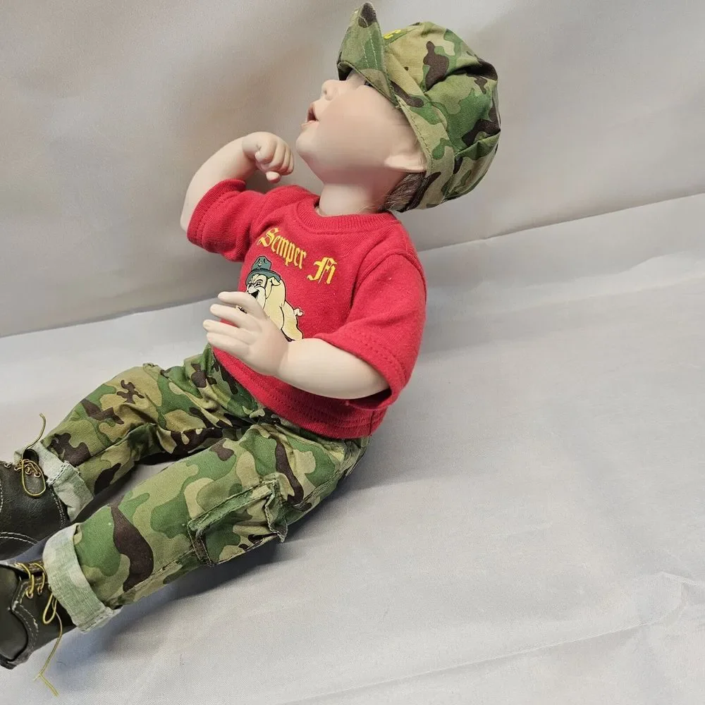 ASHTON‎ DRAKE MARINE MILITARY DOLL TITUS TOMESCU SEMPER FI USMC Set Of Two